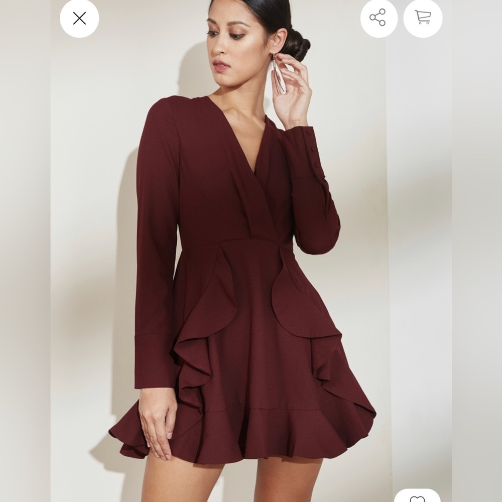 Cmeo Collective
Follow Brand
Wrap Front Ruffle Detail Dress